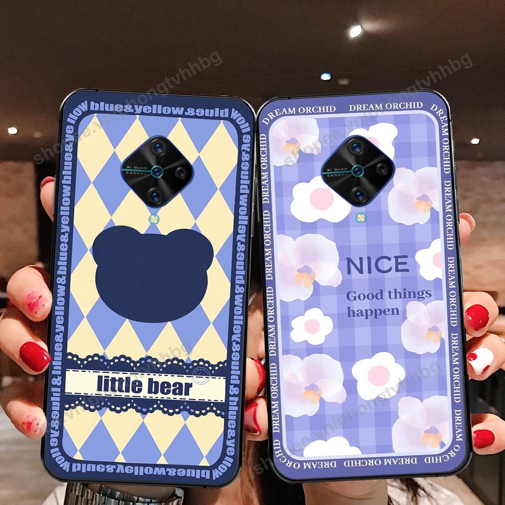 Ốp lưng Vivo S1 / S1 Pro in mẫu gấu thể thao , smile mặt cười cực cute