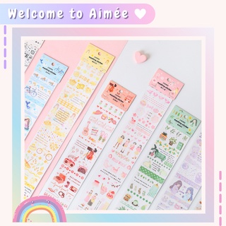 Hình dán DIY trang trí Sticker dán tủ, sổ, nhật kí