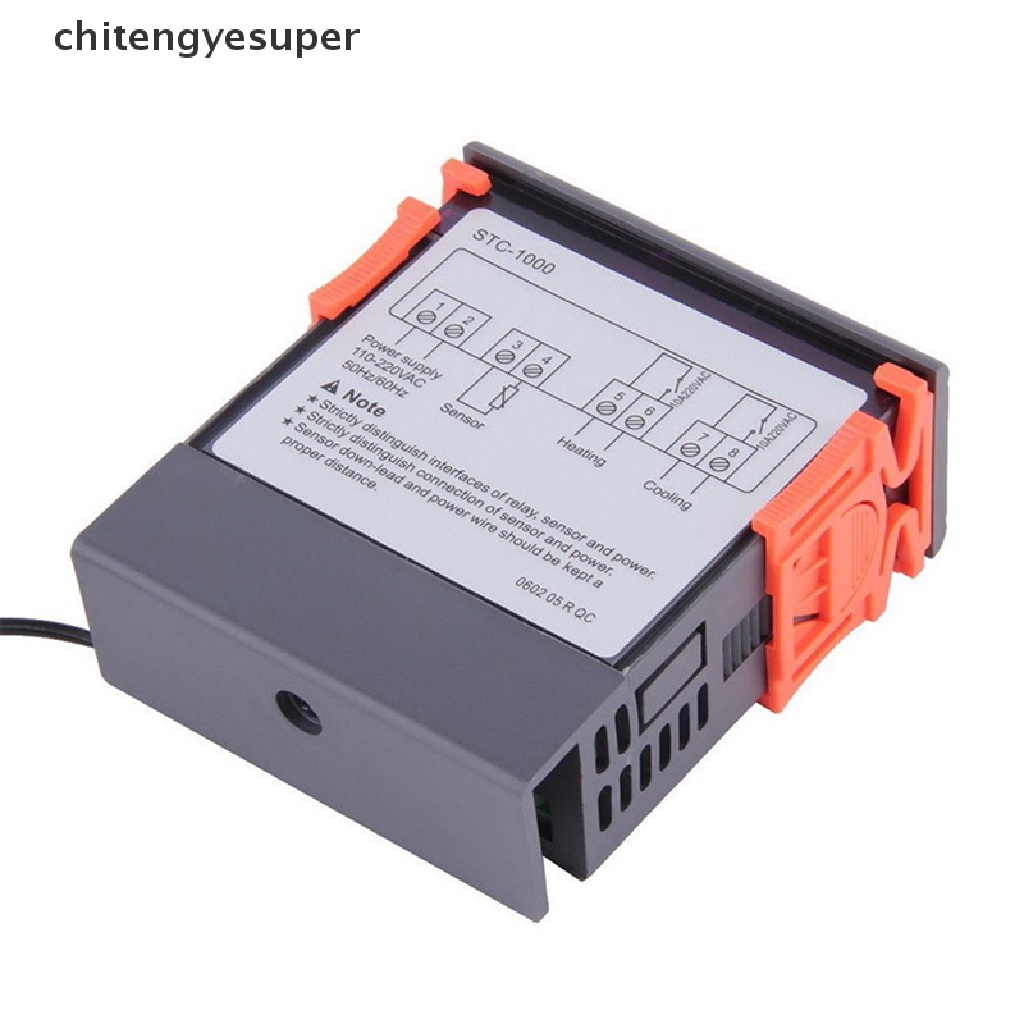 Chitengyesuper Digital Temperature Controller Thermostat LED Sensor for Incubator AC10A 220V Home CGS