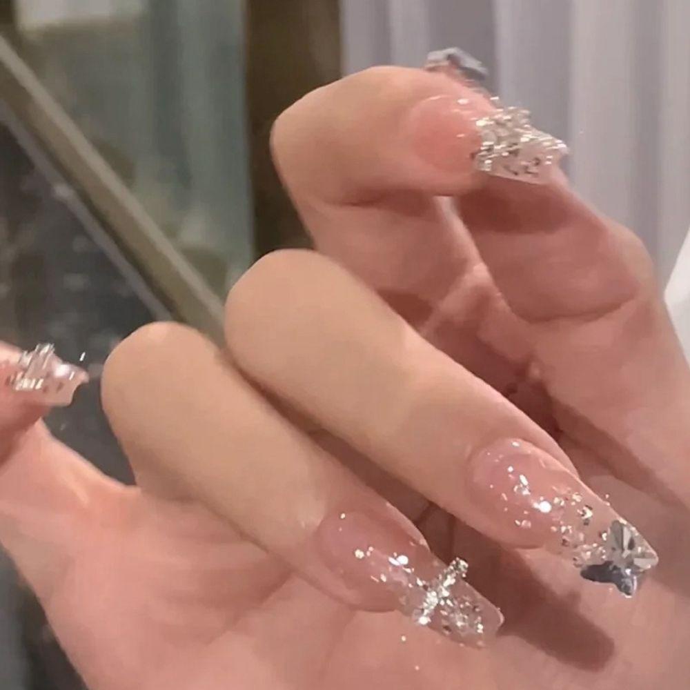 MIHAN1 Hộp 24 Móng Tay Giả Che Phủ Toàn Diện Chất Lượng Cao