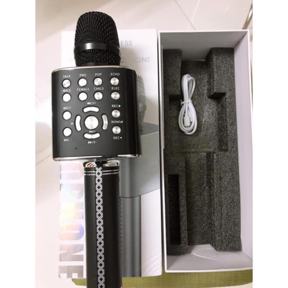 Micro hát karaoke YS 95 Kèm Loa Bluetooth Giá Rẻ- Tích Hợp Live Stream, Giả Giọng.