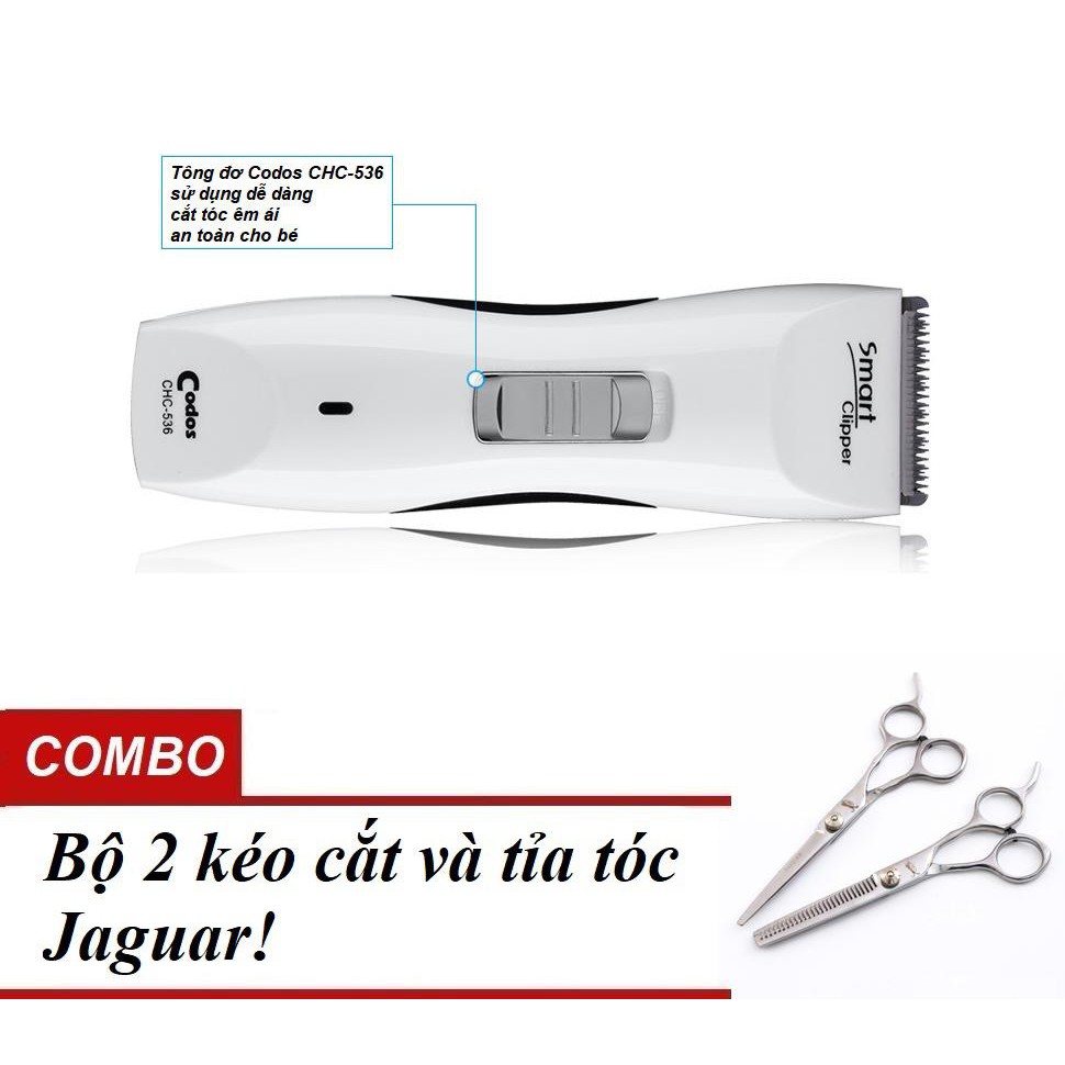 [FREE SHIP - XẢ HÀNG]Tông đơ cắt tóc Codos CHC 536 Tặng kéo cắt và tỉa tóc jaguar cao cấp