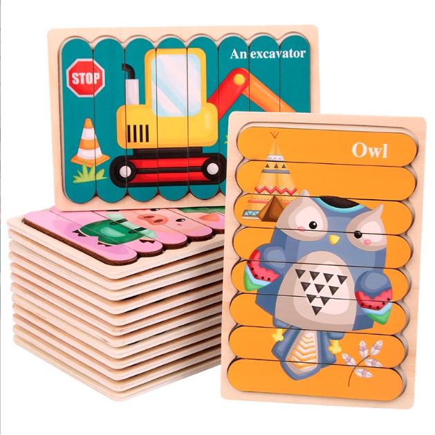 Bộ 2 Tranh Ghép Hình Que Kem Chủ Đề Khác Nhau Cho Bé Phát Triển Tư Duy PUPUKIDS