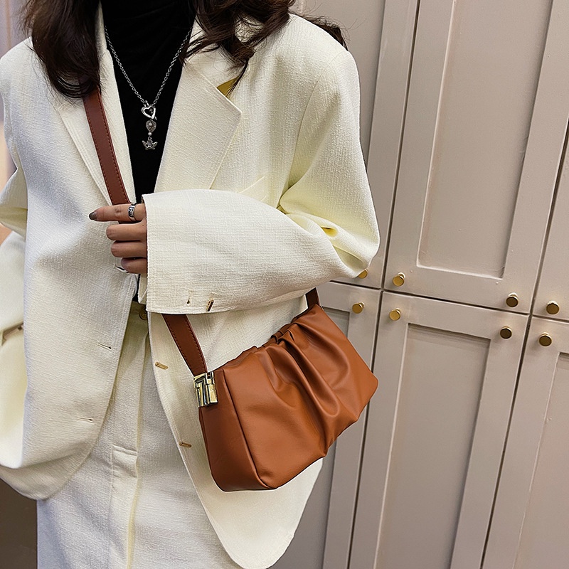 Túi đeo chéo IELGY có khóa kéo màu sắc đơn giản thời trang dành cho nữ