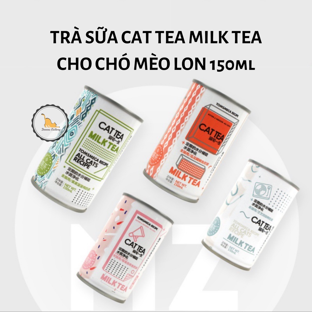 TRÀ SỮA CAT TEA MILK TEA CHO MÈO LON 150g ĐỦ HƯƠNG VỊ