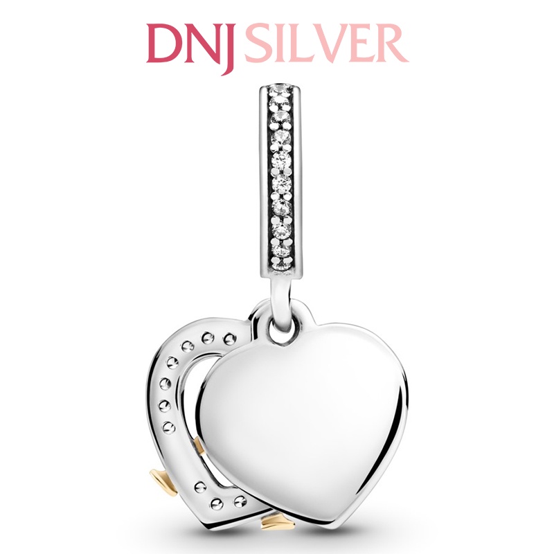 [Hàng cao cấp] Charm bạc 925 cao cấp, hàng chuẩn bạc - Charm Two-tone Happy Anniversary thích hợp để mix vòng tay charm