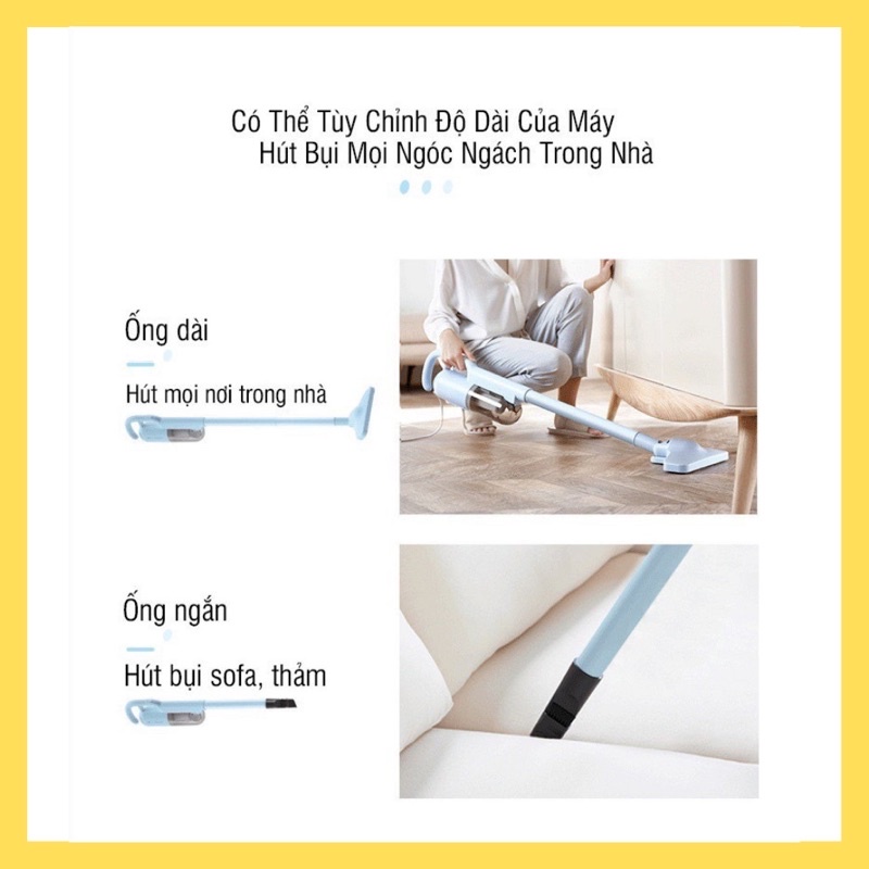 [MÀU XANH 3 ĐẦU HÚT] Máy hút bụi cầm tay BEAR XCQ-B04A1, Máy hút bụi giường nệm, sofa, công suất 400W, lực hút 10000Pa
