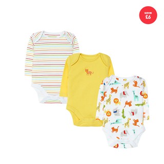 Set 3 bộ body Mothercare UK màu vàng