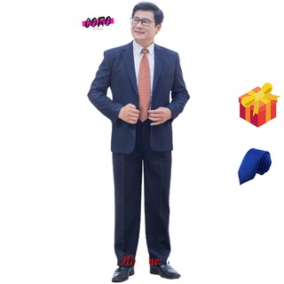 Áo vest nam trung niên, Vest nam trung niên cao cấp màu Xanh than Không nhăn không nhàu