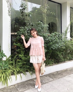 Áo peplum cổ sen ( giá sale)