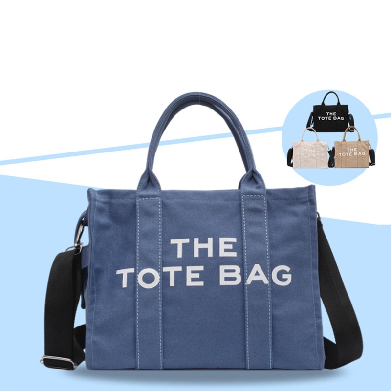 Túi Xách Đeo Vai Vải Canvas In Chữ Đơn Giản Thời Trang Dành Cho Nữ