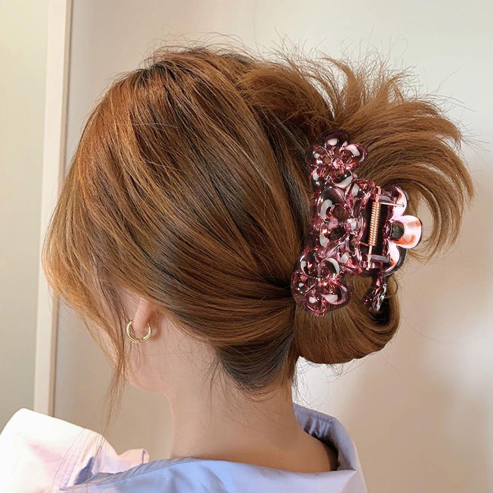 Kẹp Tóc Càng Cua Bằng Nhựa Acrylic Phong Cách Hàn Quốc