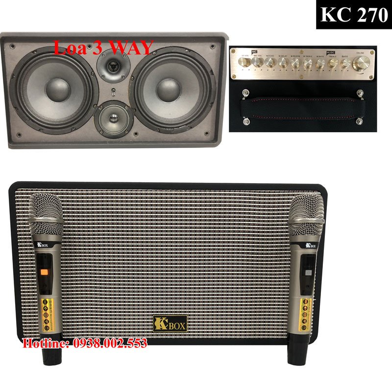 LOA KCBOX 279 LOA KÉO KARAOKE XÁCH TAY KC 279 2 MÀU NÂU ĐEN