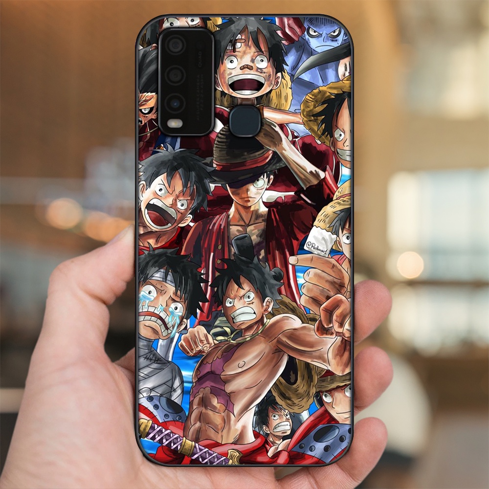 Ốp lưng Vivo Y30, Y50 viền đen in hình Luffy One Piece