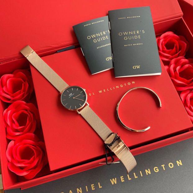 Đồng hồ nữ daniel wellington classic petite dây kim loại dw chính hãng fullbox check code