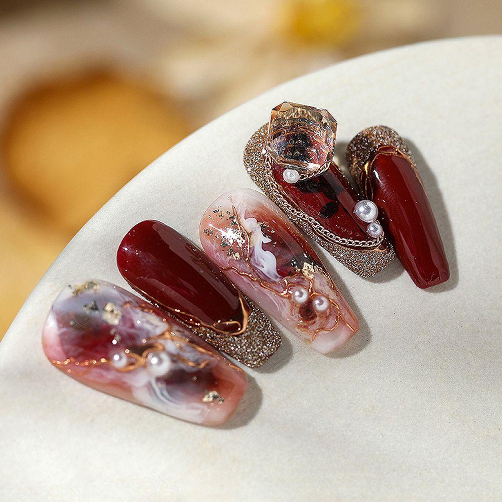 Hình Dán Móng Tay Nghệ Thuật OCEANMAP|Phụ Kiện Làm Móng Nghệ Thuật Hình Vuông Bằng Kính Cực Quang|Bùa móng tay