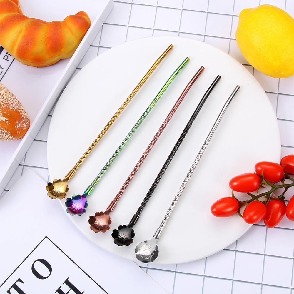Muỗng Ống Hút Bằng Thép Không Gỉ Có Thể Tái Sử Dụng