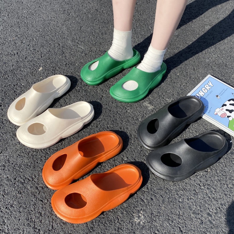 Dép Đế Dày Đục Lỗ Họa Tiết Trái Dừa Dễ Thương Cho Nữ