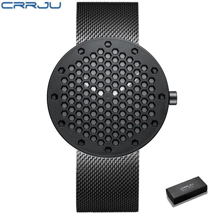 Đồng hồ Crrju máy thạch anh chống nước cao cấp 2143