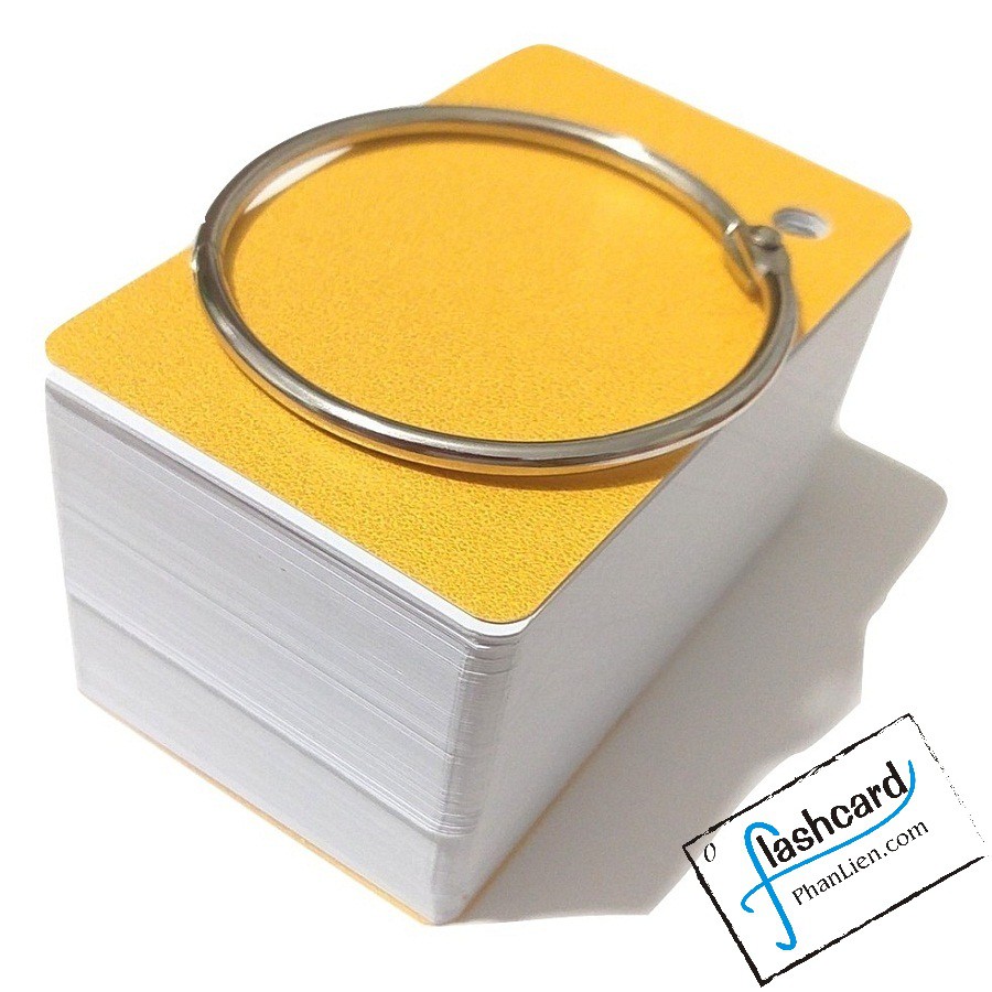 Mua 5 tặng 1 - Hàng cao cấp - 100 thẻ flashcard trắng kèm khoe