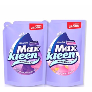 Combo 2 túi nước giặt Maxkleen 2.4kg hương hoa nắng và hương nước hoa huyền diêu