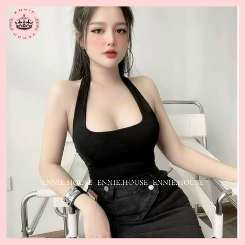 Áo Croptop Nữ Vòng Cổ Chất Liệu Thun Bóng Nhiều Màu Siêu Xinh Trẻ Trung Ennie Có Ảnh Cận Chất CD061