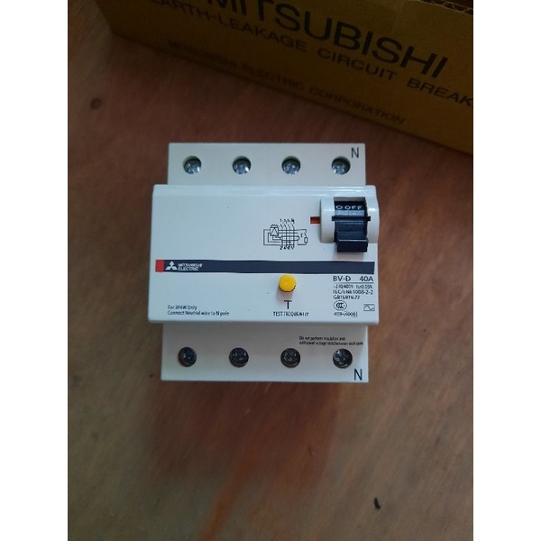 Aptomat Misubishi Chống Giật 3 Pha 4 Dây - 40A