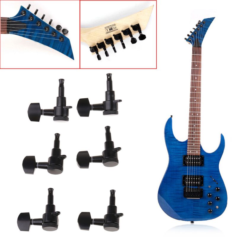 Bộ 6 Chốt Vặn Điều Chỉnh Dây Đàn Guitar Bằng Chrome
