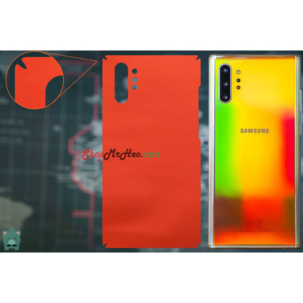 Skin Dán Mặt Sau Lưng Vân Nhôm Samsung Galaxy Note 10 - Note 10 Plus