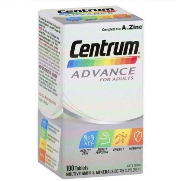 Vitamin tổng hợp cho người trên 50 tuổi Centrum Advance 50+ Úc