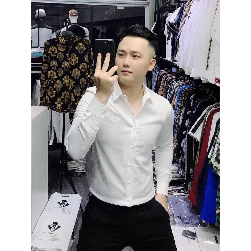 ÁO SƠ MI NAM DÀI TAY ĐI CHƠI DỰ TIỆC MẪU MỚI 2023 ÁO ĐŨI NAM CAO CẤP GC TAY DÀI