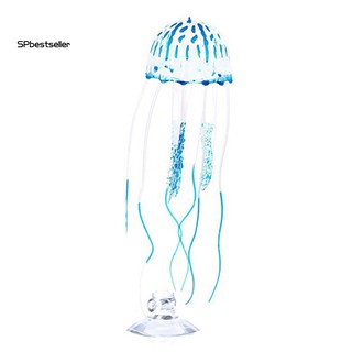 Sứa silicon giả chiếu dạ quang trang trí bể cá