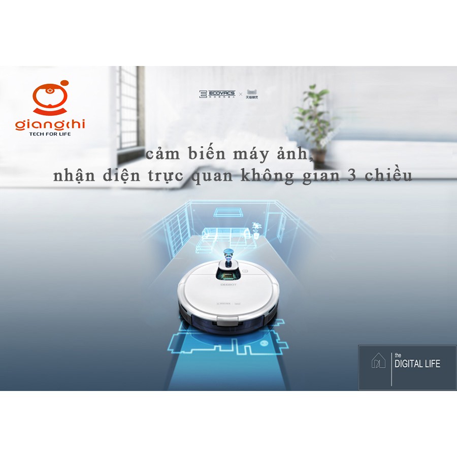 [PHIÊN BẢN 2020]Robot hút bụi lau nhà có sử dụng app điện thoại ECOVACS DEBOOT DJ35 trưng bày mới 99%,tặng kèm remote