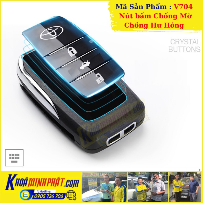 Vỏ Độ Chìa khoá xe Toyota Fortuner, Innova, Corolla Altis V704