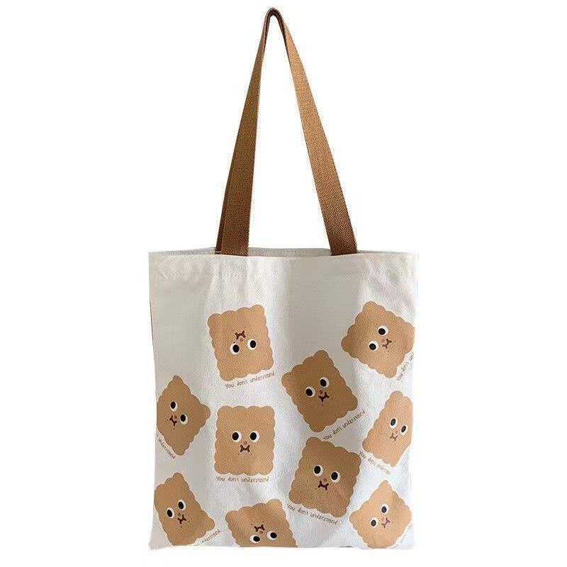 Túi Tote Canvas Họa Tiết Bánh Quy
