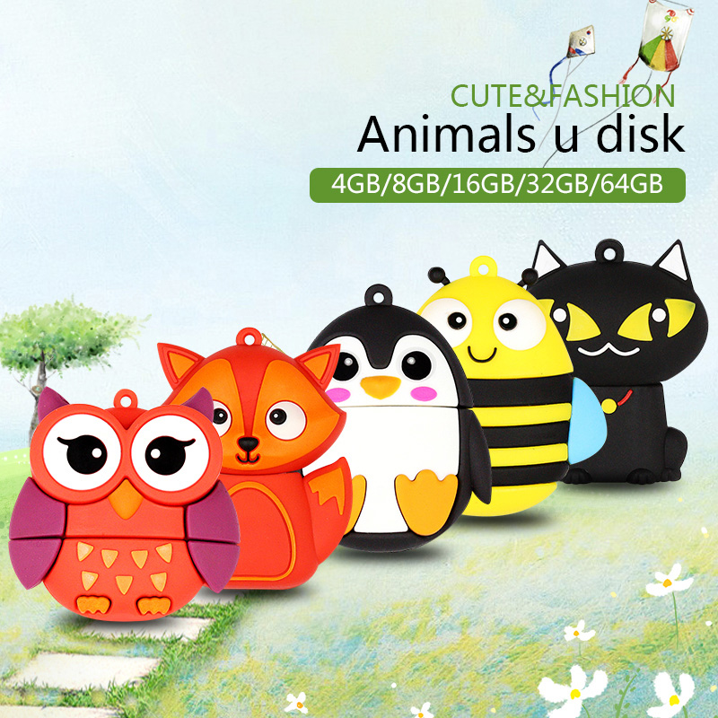 Usb 1tb Hình Chim Cánh Cụt / Cáo Dễ Thương
