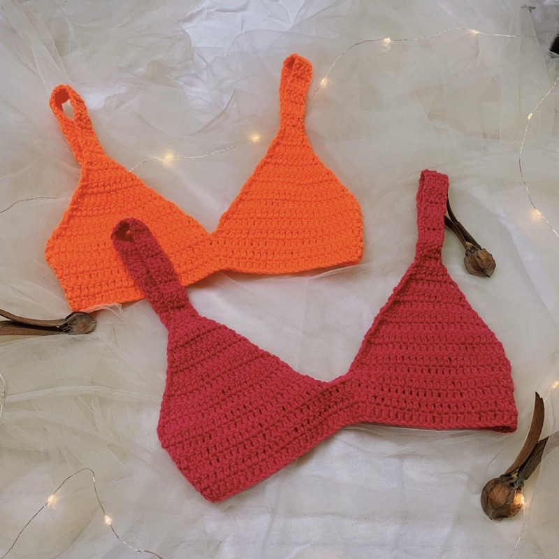 Bra Len Móc Chọn Màu - Bikini Len - Bralette Xinh Xắn - xanhlanhes