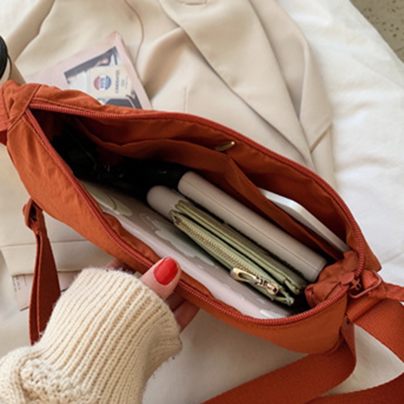 Túi Đeo Chéo nylon Có Khóa Kéo Có Thể Điều Chỉnh Thời Trang Cho Nữ