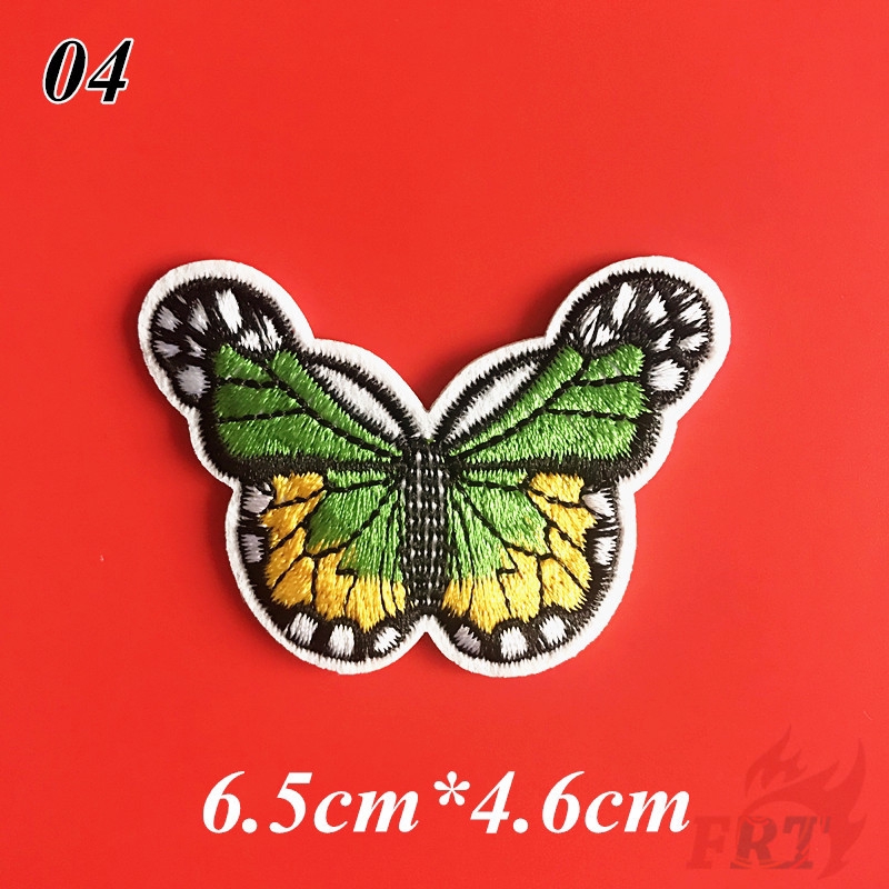 Set 1 / 5 Miếng Vá Ủi Thêu Họa Tiết Cánh Bướm Xinh Xắn