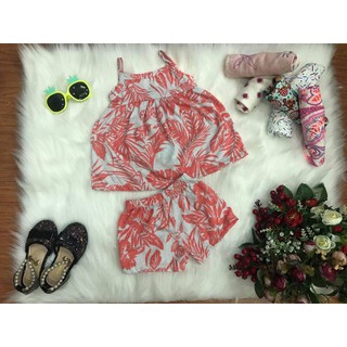 Bộ bé gái cotton 2 dây bánh bèo