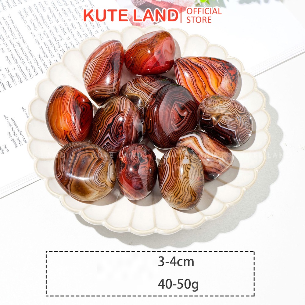 Bịch 100 Gram Đá Thanh Tẩy Silk Agate Tự Nhiên Hiếm Gặp Size 3-4 Cm DA85