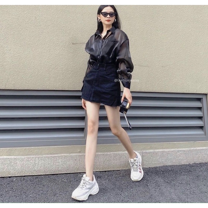 Áo sơ mi kiếng kèm lót 2 dây