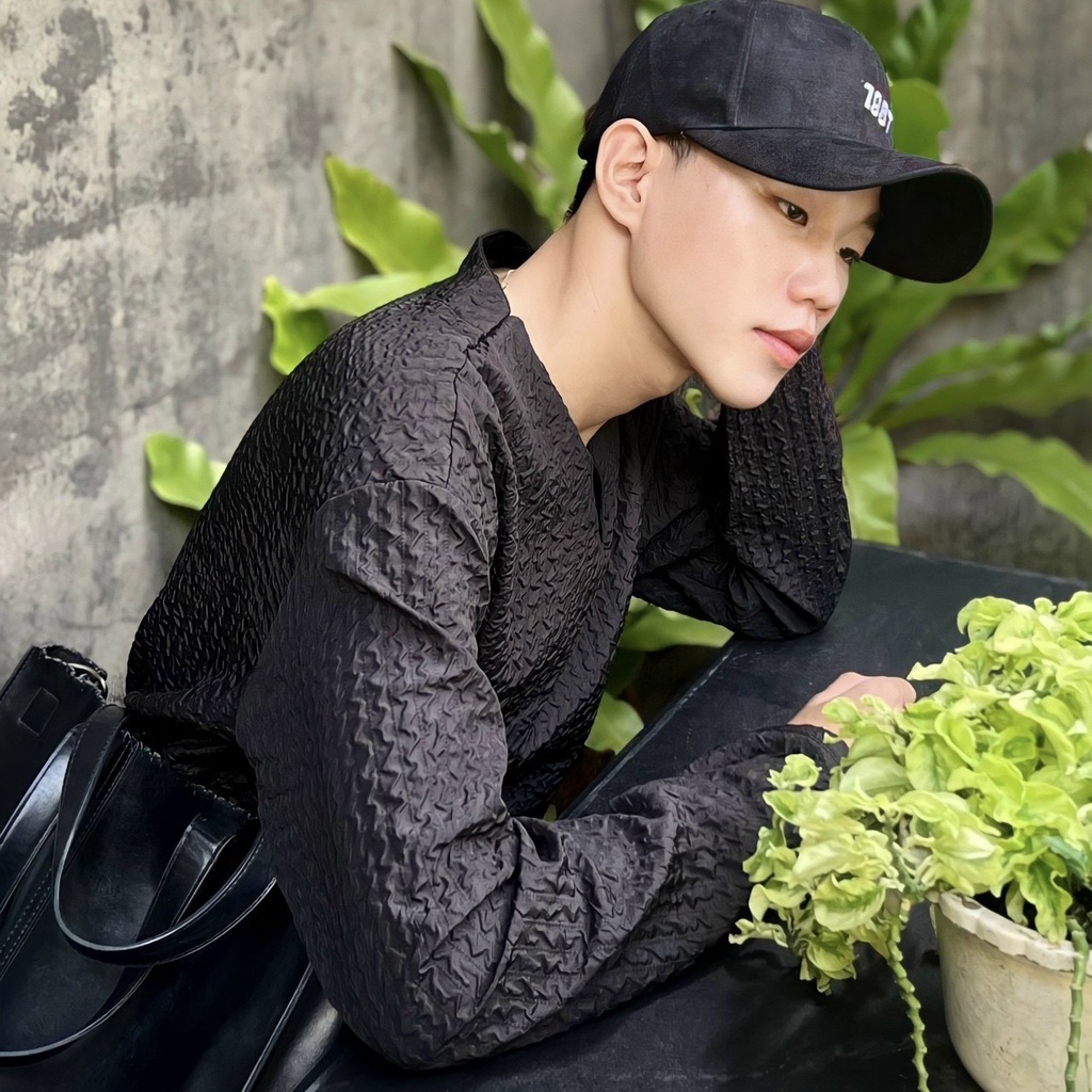 Áo tay dài phối cổ v siêu đẹp
