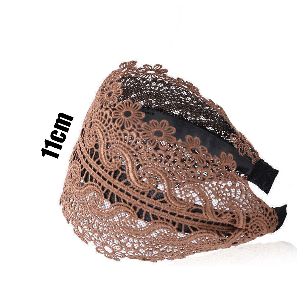 Băng Đô Ren Co Giãn Màu Trơn Xinh Xắn Cho Nữ