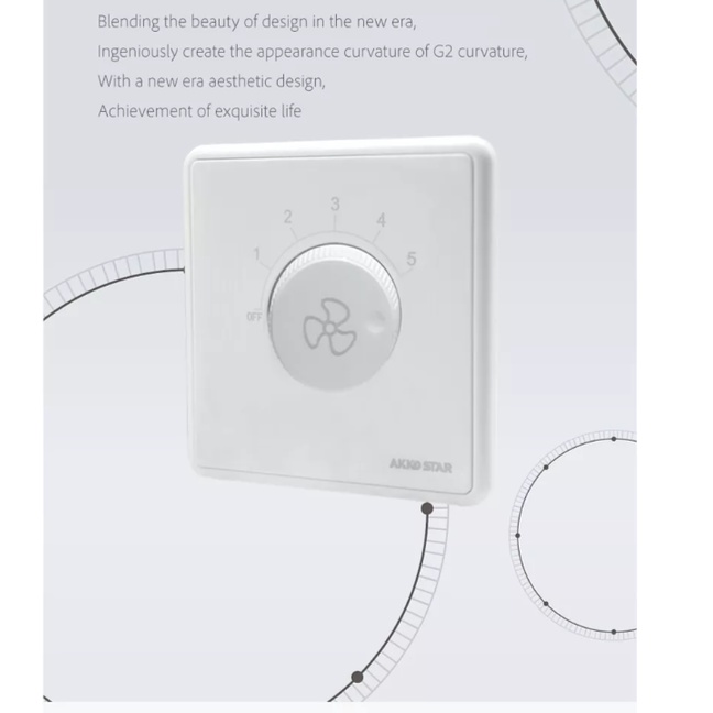 Công tắc dành cho quạt 500W Akko star 04080