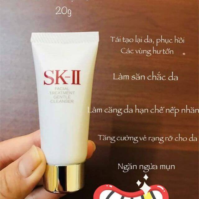 Sữa Rửa Mặt Dưỡng Da SKII Gentle Dịu Nhẹ, Làm Sạch Sâu Nhật Bản -Tuýp 20g