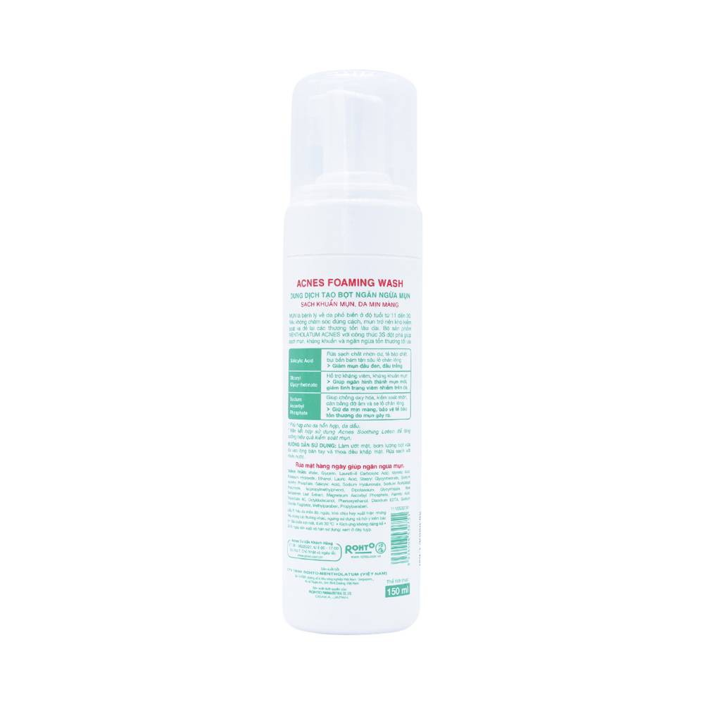 Dung dịch tạo bọt ngăn ngừa mụn Acnes Foaming Wash 150ml