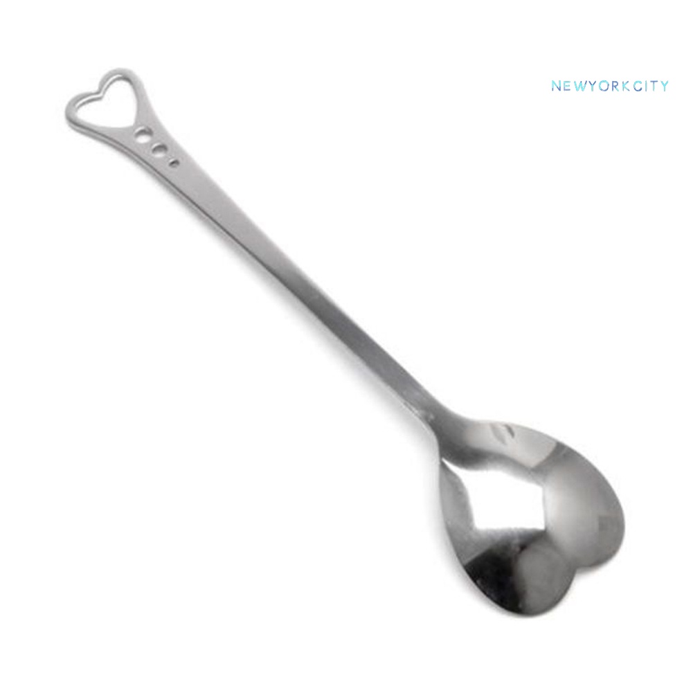 Muỗng Uống Trà/Cà Phê Bằng Thép Không Gỉ Hình Trái Tim Rỗng