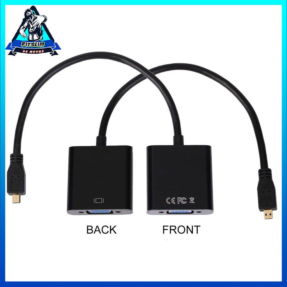 Bộ chuyển đổi cáp video nữ 1080P Micro HDMI tương thích sang VGA Female [8/3]
