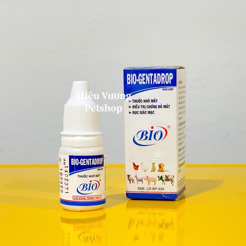 Nhỏ mắt Bio Gentadrop cho chó mèo